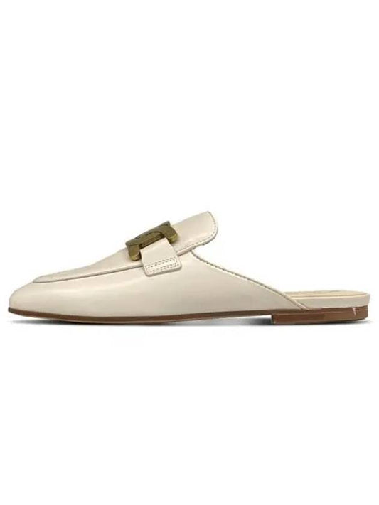 Metal Chain Leather Mule White - TOD'S - BALAAN 2