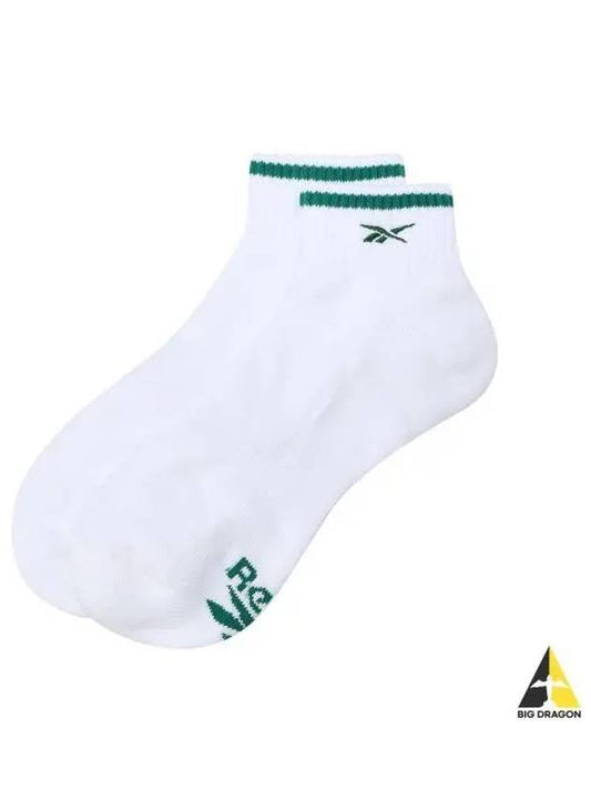 Essential Crew Socks White Green - REEBOK - BALAAN 1