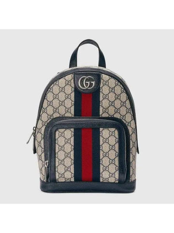 Ophidia GG Small Backpack Beige Blue - GUCCI - BALAAN 1