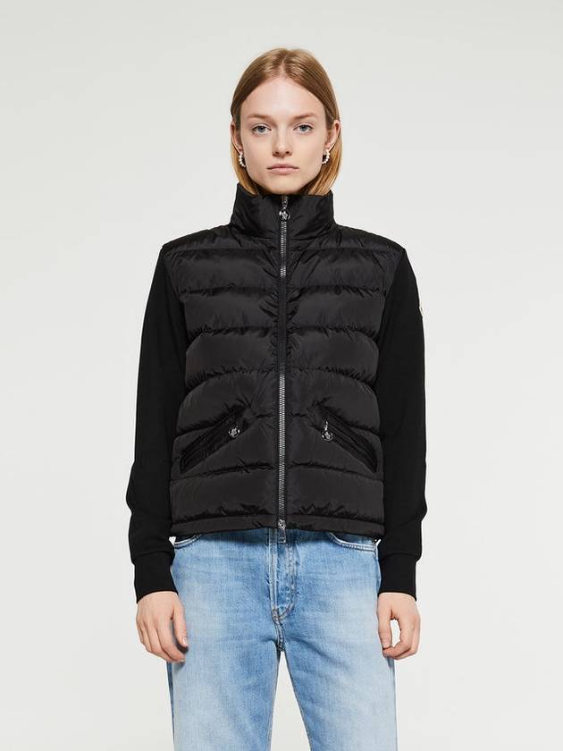 Women's Padding Zip-Up Sweatshirt Black - MONCLER - BALAAN 2