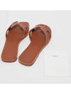 Oran Calfskin Slippers Gold Piqures Ecrues - HERMES - BALAAN 6