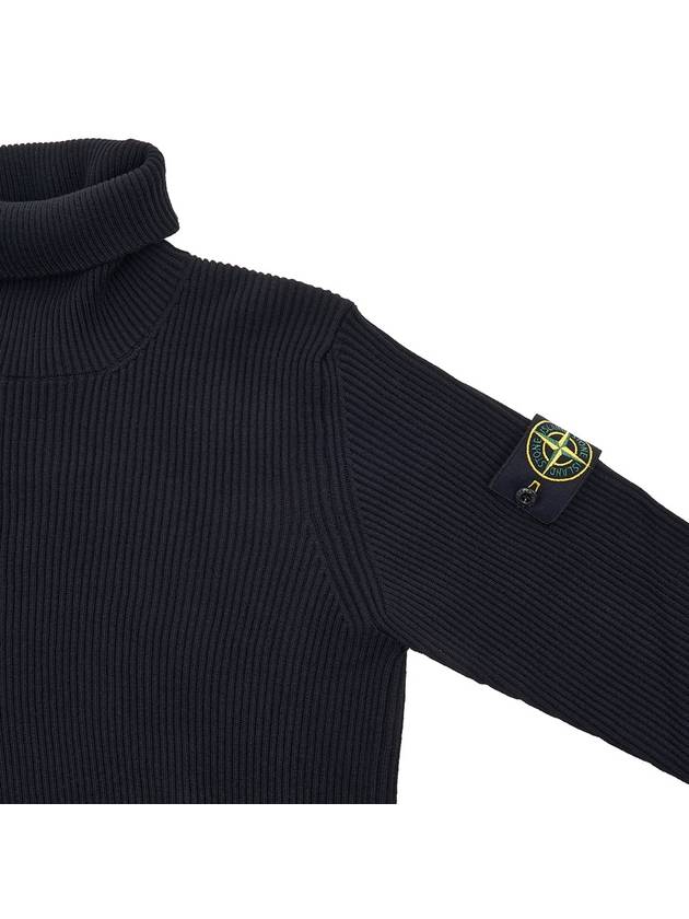 Wappen Patch Wool Turtleneck Black - STONE ISLAND - BALAAN 5