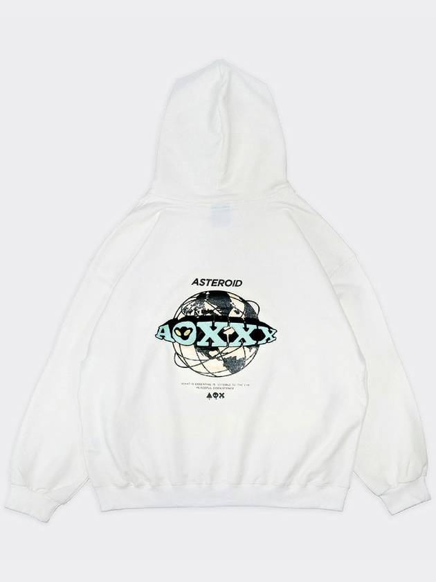 Globe Hoodie Oversize fit White - AOX - BALAAN 8