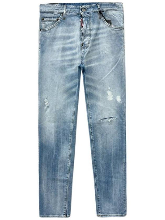 Logo Patch Tapered Cool Guy Jeans Blue - DSQUARED2 - BALAAN 2