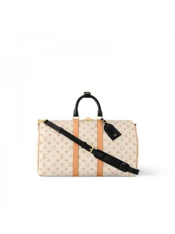 Keepall Bandouliere 45 Duffel Bag Beige - LOUIS VUITTON - BALAAN 1