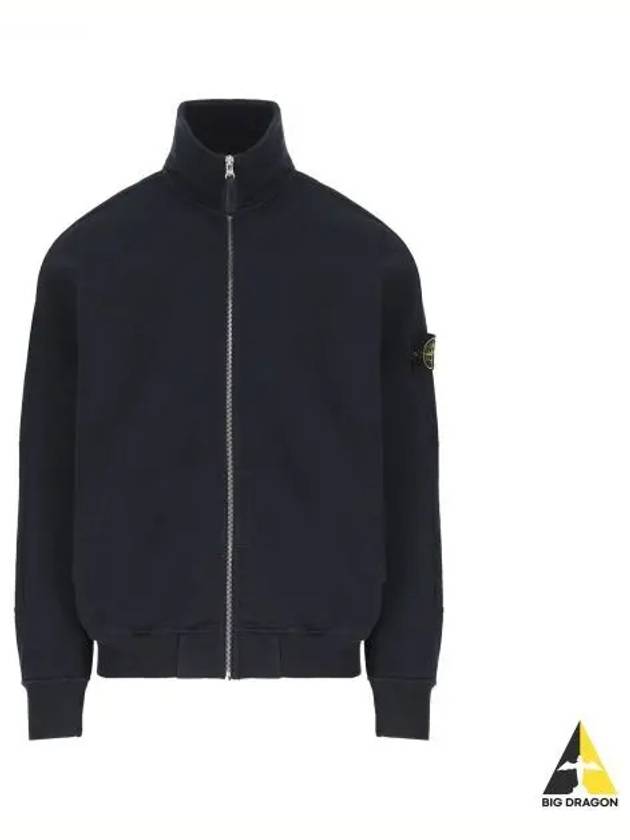 Old Effect Fleece Zip-Up Jacket Navy - STONE ISLAND - BALAAN 2