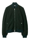 Quilted Zip-Up Bomber Jacket Green - BURBERRY - BALAAN 2