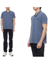 Stretch Cotton Pique Short Sleeve Polo Shirt Light Blue - STONE ISLAND - BALAAN 2