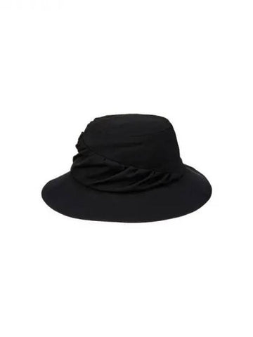 Y's Women's Shirring Wool Floppy Hat Black 271598 - YOHJI YAMAMOTO - BALAAN 1