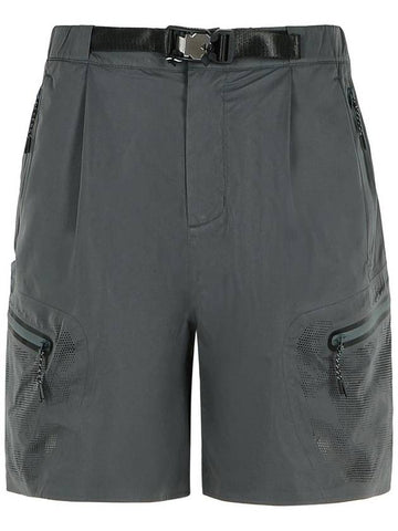 Alpha Industries Grey Polyester Bermuda Shorts - ALPHA INDUSTRIES - BALAAN 1