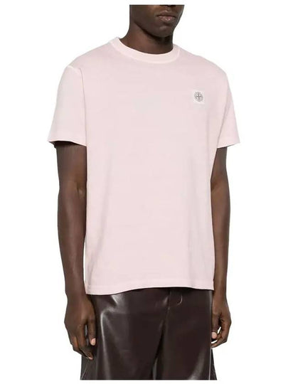 Organic Cotton Short Sleeve T-Shirt Pink - STONE ISLAND - BALAAN 2