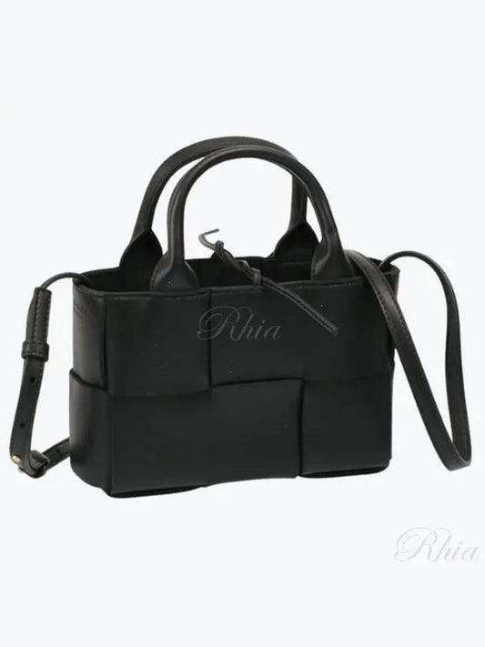 Candy Acro Intrecciato Tote Bag Black - BOTTEGA VENETA - BALAAN 2