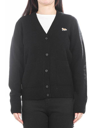 Women s Baby Fox Cardigan LW00507KT1006 BLACK - MAISON KITSUNE - BALAAN 1