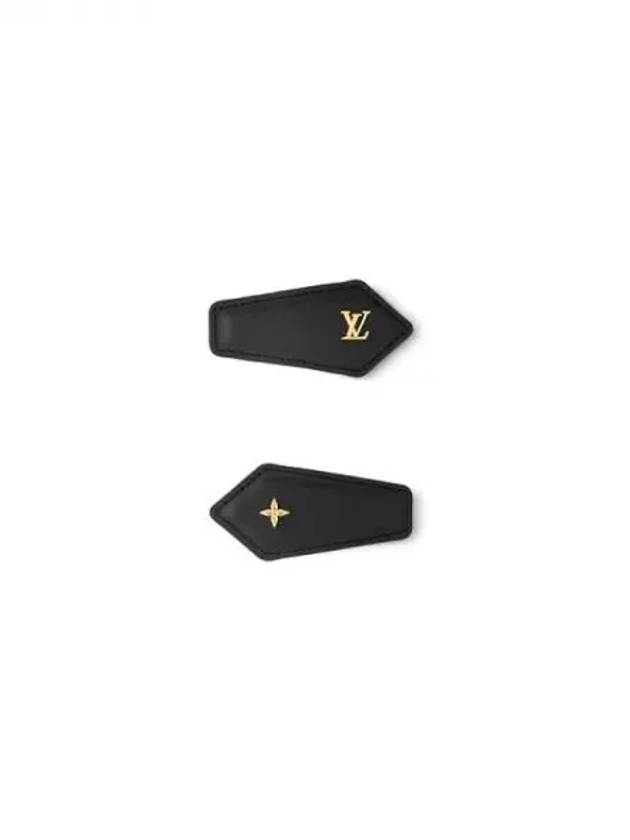 LV Backstage Leather Hair Clip Black - LOUIS VUITTON - BALAAN 2