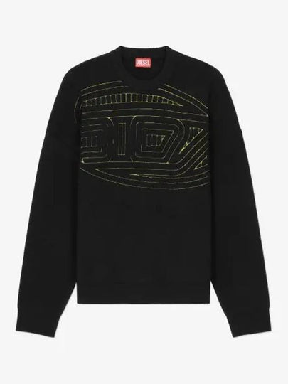 K Ratio Graphic Logo Knit Top Black - DIESEL - BALAAN 2