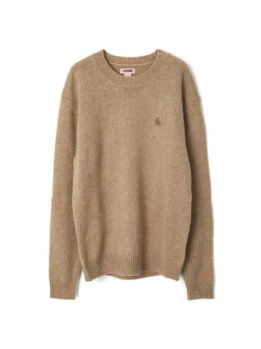 Round Neck Wool Knit Top Beige - BARACUTA - BALAAN 1