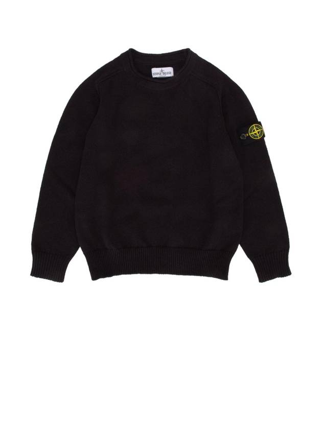 Kids Crewneck Knit Top Navy - STONE ISLAND - BALAAN 1