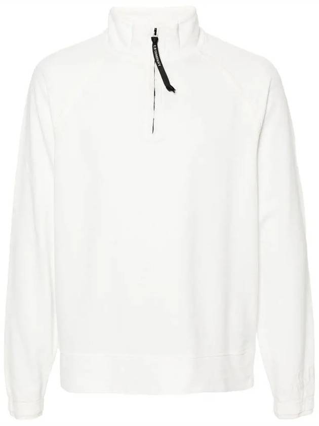 Light Fleece Half Zipped Sweatshirt White - CP COMPANY - BALAAN 2