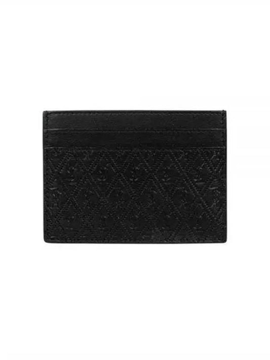 Monogram Pineapple Print Card Wallet Black - SAINT LAURENT - BALAAN 2