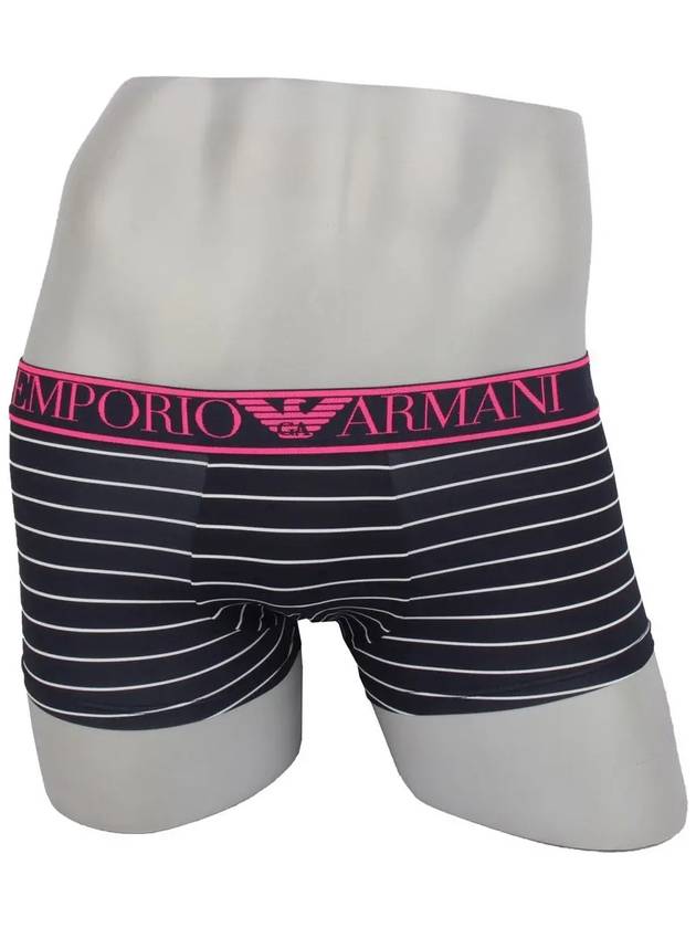 Men's Microfiber Trunk Briefs Pink Navy - EMPORIO ARMANI - BALAAN 2