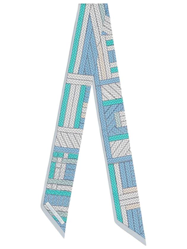 Tresses H Twilly Scarf Bleu Jean - HERMES - BALAAN 1