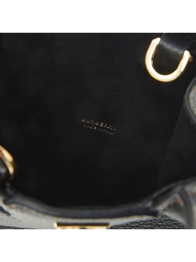 Frances Grainy Leather Mini Tote Bag Black - BURBERRY - BALAAN 11