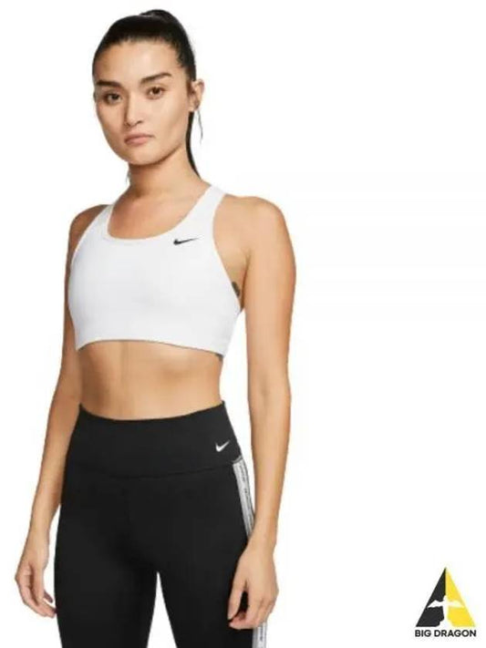 Women's Swoosh Medium Non Padded Sports Bra White - NIKE - BALAAN 2