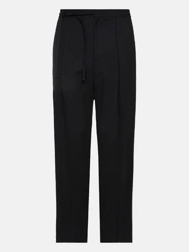 Men's Stitched Drawstring Wool Straight Pants Black - MAISON MARGIELA - BALAAN 3