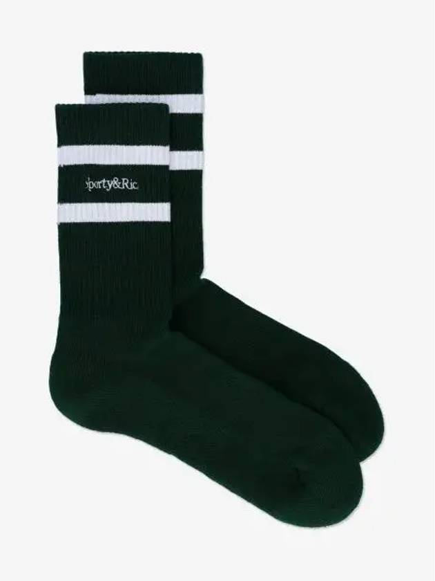 Logo embroidered socks forest SOAW234FO - SPORTY & RICH - BALAAN 1