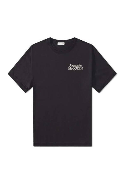 Logo Short Sleeve T-Shirt Black - ALEXANDER MCQUEEN - BALAAN 1