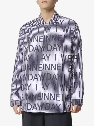 All over EIWS print overshirt OFFWHITE Off white Blue MRTWMSHR042POP009117F - SUNNEI - BALAAN 1