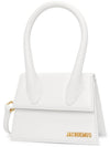 Le Chiquito Moyen Medium Leather Tote Bag White - JACQUEMUS - BALAAN 3