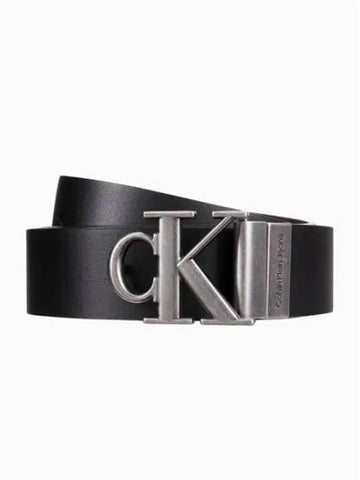 JEANS Men s CKJ Monogram Plaque Double Sided Belt 35mm 4G7002GR2F - CALVIN KLEIN - BALAAN 1