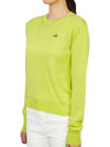 Women's Bea Jumper Logo Embroidered Knit Top Yellow - VIVIENNE WESTWOOD - BALAAN.