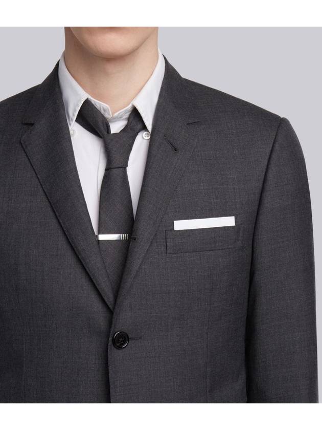 Men's Signature Classic Wool Suit Dark Grey - THOM BROWNE - BALAAN 6