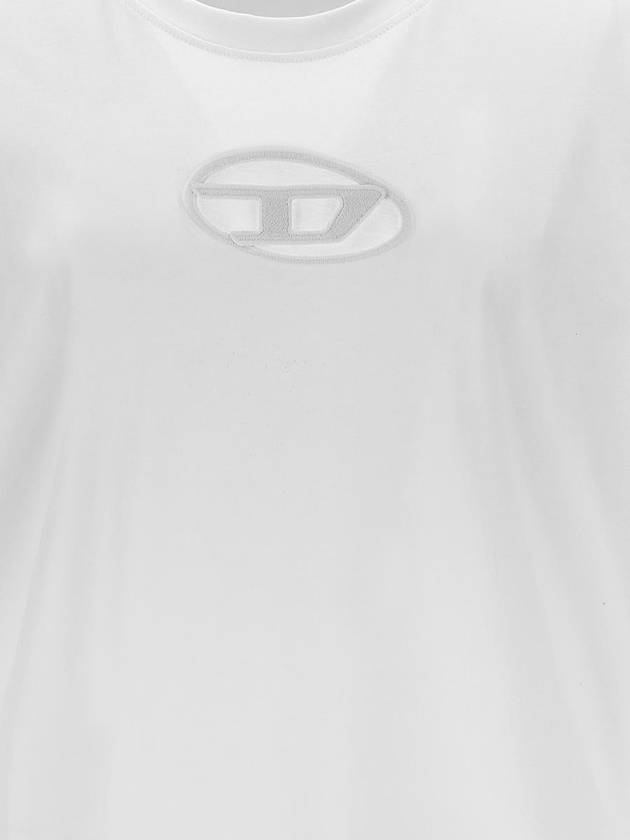 T Boxt OD Logo Cutout Short Sleeve T-Shirt White - DIESEL - BALAAN 5