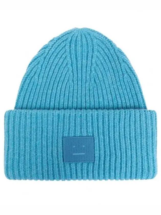 Face Patch Beanie Blue - ACNE STUDIOS - BALAAN 2