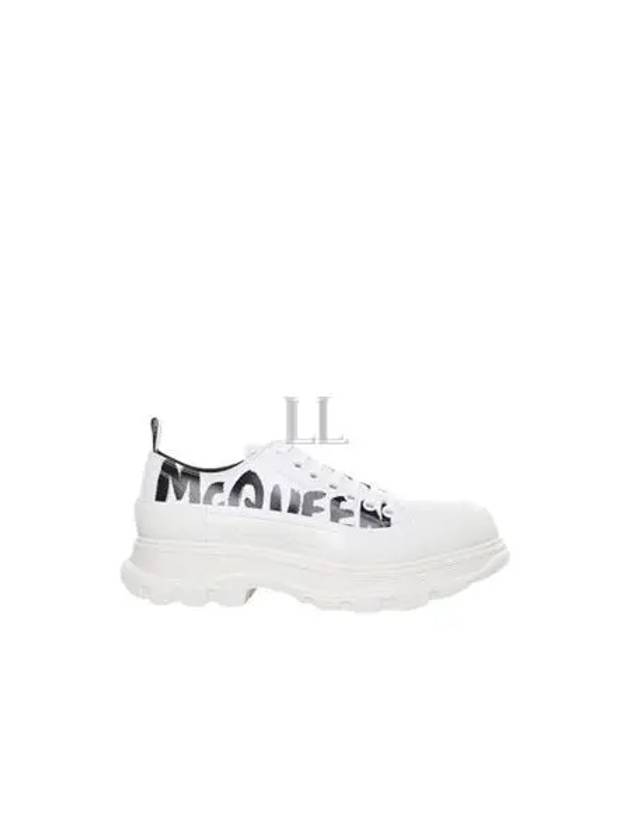 Tread Slick Lace Up Low Top Sneakers White - ALEXANDER MCQUEEN - BALAAN 2