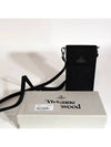 Fake Leather ORB Logo Strap Phone Pouch Black - VIVIENNE WESTWOOD - BALAAN 10