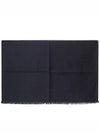 Gancini Jacquard Wool Silk Scarf Navy - SALVATORE FERRAGAMO - BALAAN 2