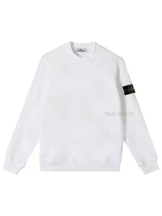 Stretch Cotton Fleece Mock Turtleneck Sweatshirt White - STONE ISLAND - BALAAN 2