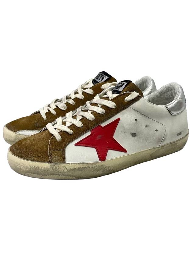 Superstar Low Top Sneakers Red Silver Brown White - GOLDEN GOOSE - BALAAN 2