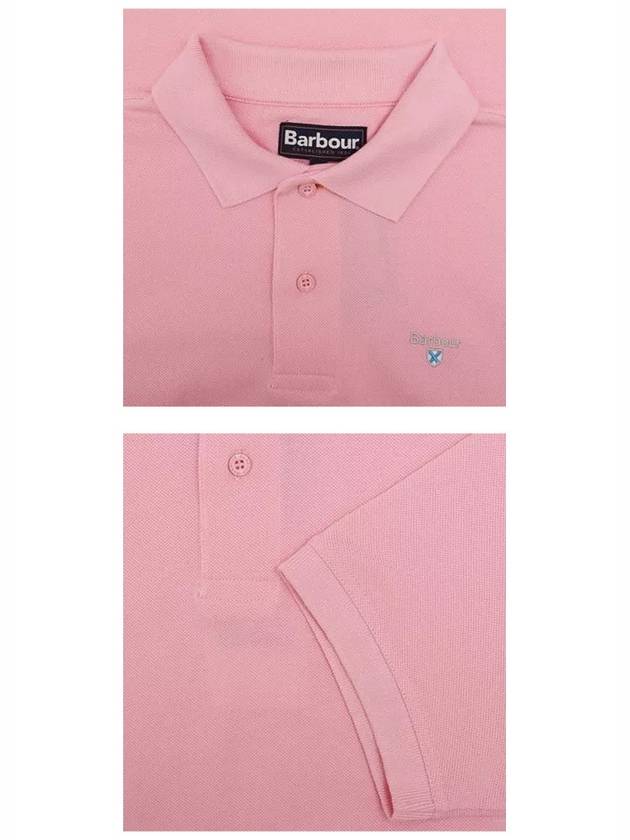 Men's Embroidered Logo Sports Polo Shirt Pink - BARBOUR - BALAAN 6