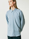 Vertical tip basic shirt relaxed fit sky blue - S SY - BALAAN 4