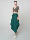 Panel Flare A-Line Skirt Green - ATHPLATFORM - BALAAN 3