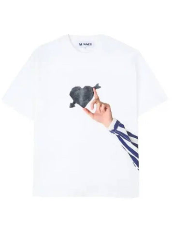 Classic Cuore Di Pietra T Shirt Off White Short Sleeve Tee - SUNNEI - BALAAN 1