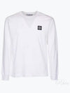 Chest Patch Long Sleeve T-Shirt White - STONE ISLAND - BALAAN 2