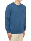 Fox Head Patch Regular Knit Top Blue - MAISON KITSUNE - BALAAN 4