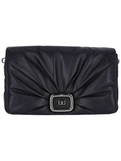 Viv' Choc Large Leather Shoulder Bag Black - ROGER VIVIER - BALAAN 2