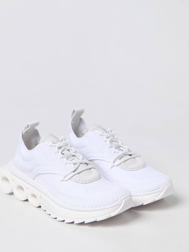 Running Nima Knit Low Top Sneakers White - SALVATORE FERRAGAMO - BALAAN 3